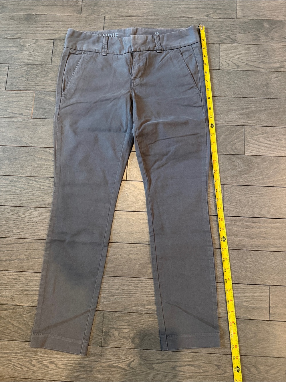 Andie Women's Chino Pants in Charcoal Gray